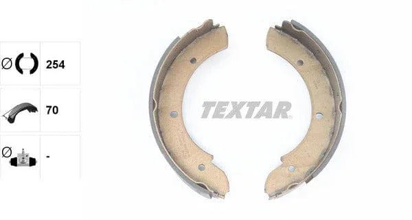 Textar Parking Brake Shoes Set Of 4 Fits Rear Axle 91069500 - image 4