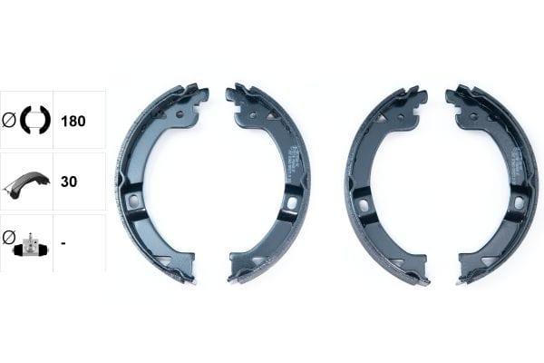 Textar Parking Brake Shoes Set Of 4 Fits Rear Axle 91069600 - image 3