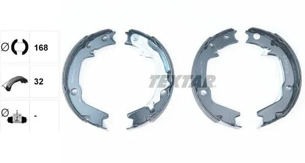 Textar Parking Brake Shoes Set Of 4 Fits Rear Axle 91070300 - image 4