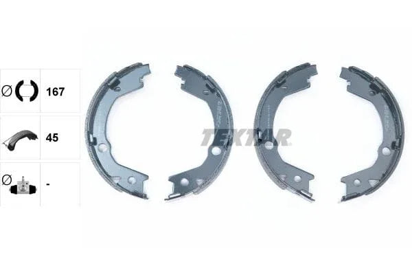 Textar Parking Brake Shoes Set Of 4 Fits Rear Axle 91070700 - image 3