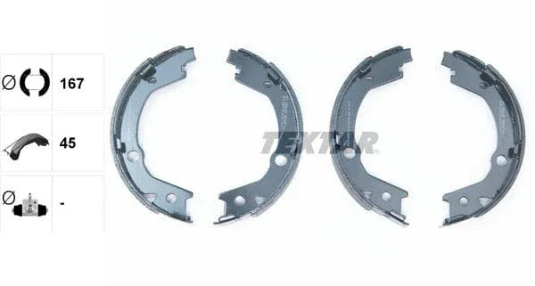 Textar Parking Brake Shoes Set Of 4 Fits Rear Axle 91070700 - image 4