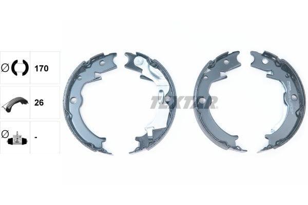Textar Parking Brake Shoes Set Of 4 Fits Rear Axle 91071000 - image 3