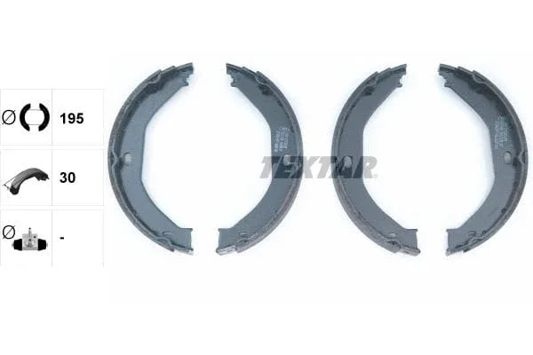 Textar Parking Brake Shoes Set Of 4 Fits Rear Axle 91071700 - image 3