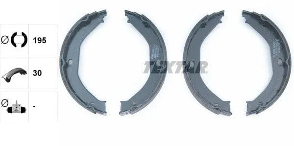Textar Parking Brake Shoes Set Of 4 Fits Rear Axle 91071700 - image 4