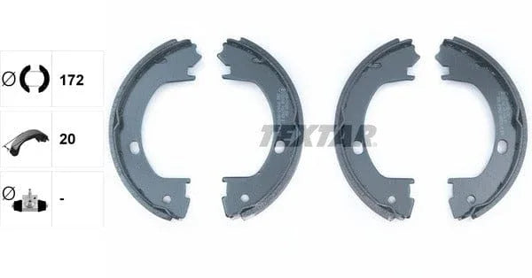 Textar Parking Brake Shoes Set Of 4 Fits Rear Axle 91071900 - image 4