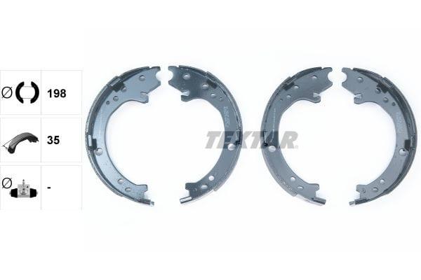 Textar Parking Brake Shoes Set Of 4 Fits Rear Axle 91072300 - image 3