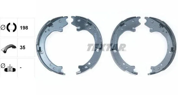 Textar Parking Brake Shoes Set Of 4 Fits Rear Axle 91072300 - image 4