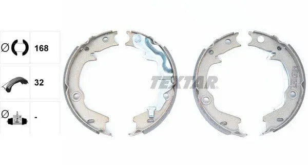 Textar Parking Brake Shoes Set Of 4 Fits Rear Axle 91072500 - image 4