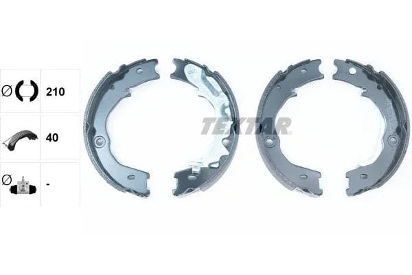 Textar Parking Brake Shoes Set Of 4 Fits Rear Axle 91072700 - image 3