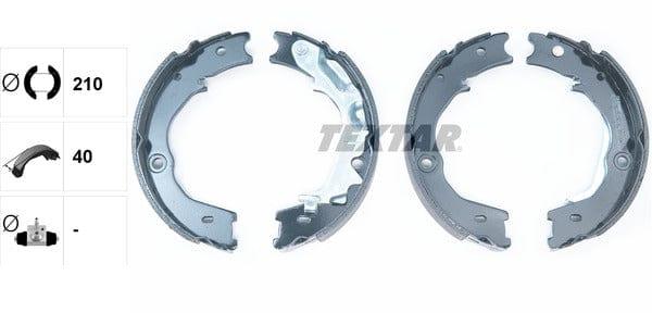 Textar Parking Brake Shoes Set Of 4 Fits Rear Axle 91072700 - image 4
