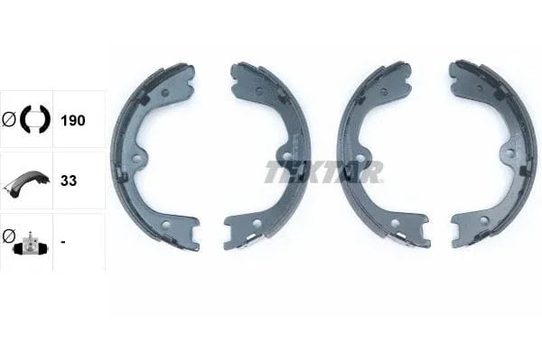 Textar Parking Brake Shoes Set Of 4 Fits Rear Axle 91073200 - image 3