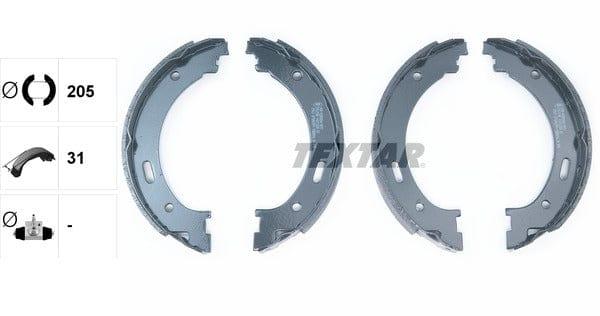 Textar Parking Brake Shoes Set Of 4 Fits Rear Axle 91073300 - image 4