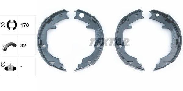 Textar Parking Brake Shoes Set Of 4 Fits Rear Axle 91073400 - image 4