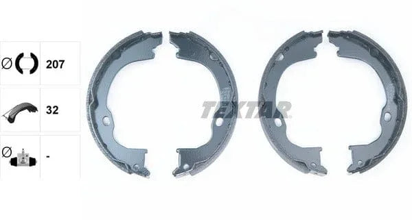 Textar Parking Brake Shoes Set Of 4 Fits Rear Axle 91073500 - image 4