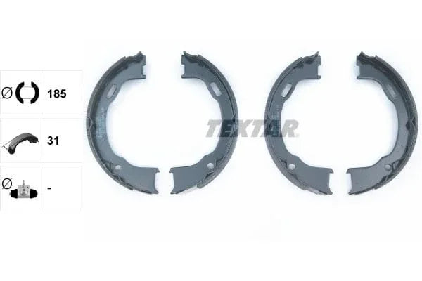 Textar Parking Brake Shoes Set Of 4 Fits Rear Axle 91073600 - image 3
