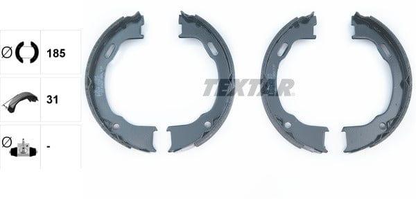 Textar Parking Brake Shoes Set Of 4 Fits Rear Axle 91073600 - image 4