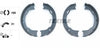 Textar Parking Brake Shoes Set Of 4 Fits Rear Axle 91073600 thumbnail
