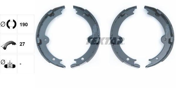 Textar Parking Brake Shoes Set Of 4 Fits Rear Axle 91074000 - image 4
