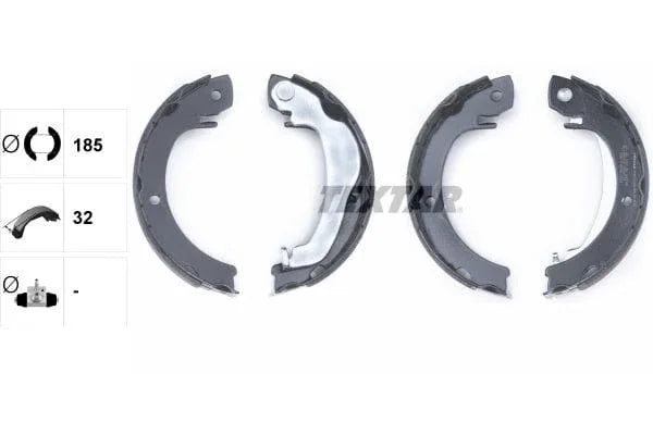Textar Parking Brake Shoes Set Of 4 Fits Rear Axle 91074300 - image 3