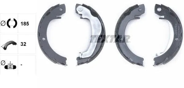 Textar Parking Brake Shoes Set Of 4 Fits Rear Axle 91074300 - image 4