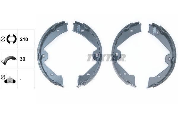 Textar Parking Brake Shoes Set Of 4 Fits Rear Axle 91074700 - image 3