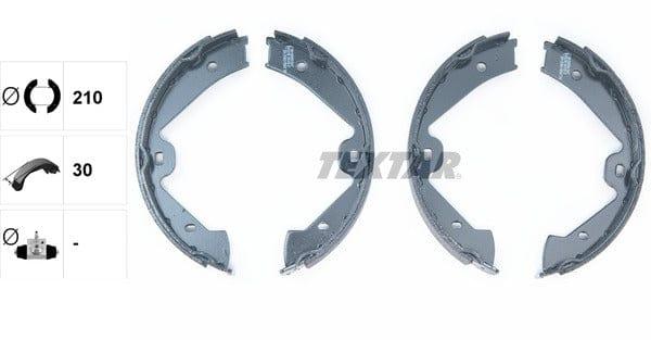 Textar Parking Brake Shoes Set Of 4 Fits Rear Axle 91074700 - image 4