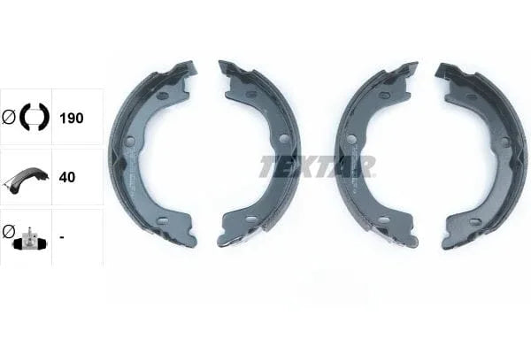 Textar Parking Brake Shoes Set Of 4 Fits Rear Axle 91075300 - image 3