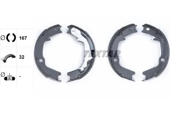 Textar Parking Brake Shoes Set Of 4 Fits Rear Axle 91075400 - image 3