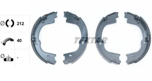 Textar Parking Brake Shoes Set Of 4 Fits Rear Axle 91076000 - image 4