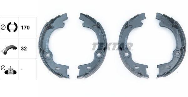Textar Parking Brake Shoes Set Of 4 Fits Rear Axle 91076400 - image 4