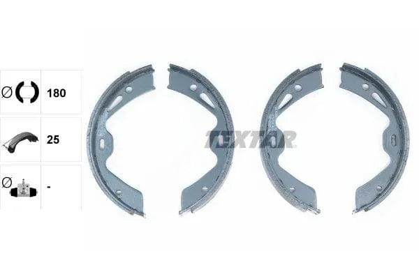 Textar Parking Brake Shoes Set Of 4 Fits Rear Axle 91076700 - image 3