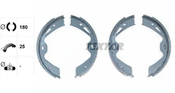 Textar Parking Brake Shoes Set Of 4 Fits Rear Axle 91076700 - image 4
