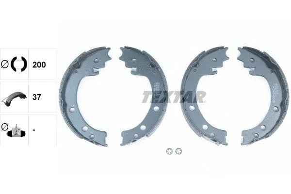 Textar Parking Brake Shoes Set Of 4 Fits Rear Axle 91077000 - image 3
