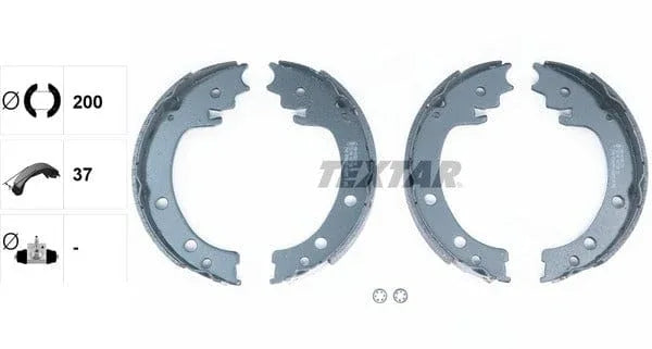 Textar Parking Brake Shoes Set Of 4 Fits Rear Axle 91077000 - image 4