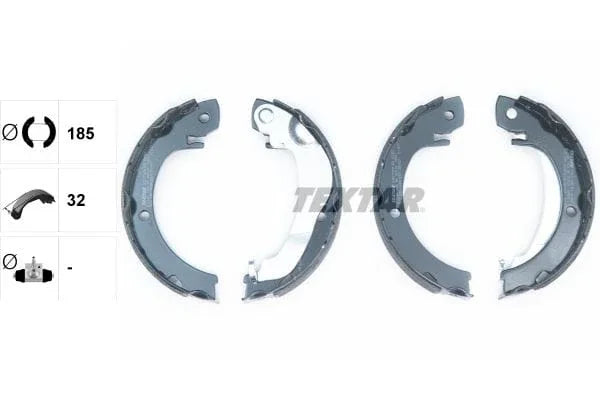 Textar Parking Brake Shoes Set Of 4 Fits Rear Axle 91077300 - image 3