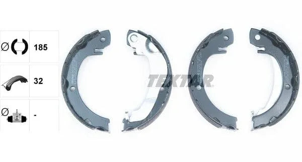 Textar Parking Brake Shoes Set Of 4 Fits Rear Axle 91077300 - image 4