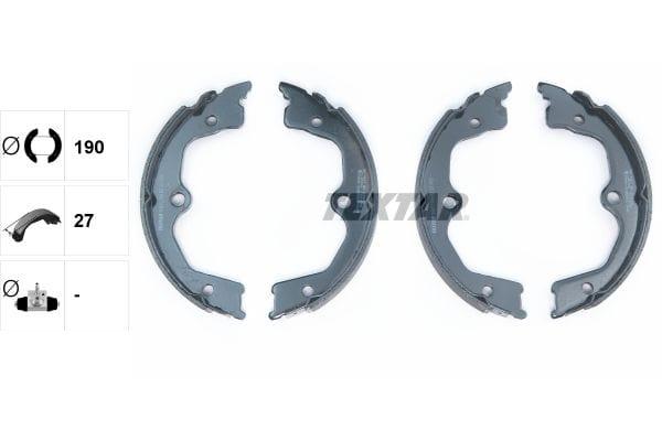 Textar Parking Brake Shoes Set Of 4 Fits Rear Axle 91077700 - image 3