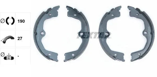 Textar Parking Brake Shoes Set Of 4 Fits Rear Axle 91077700 - image 4