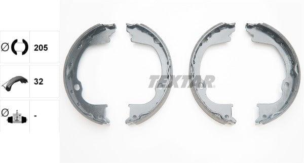 Textar Parking Brake Shoes Set Of 4 Fits Rear Axle 91078500 - image 4