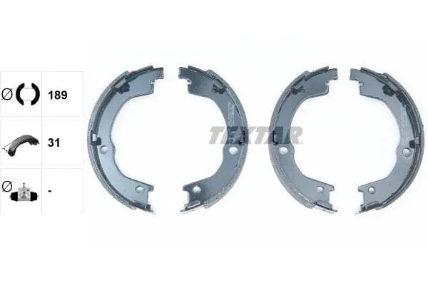 Textar Parking Brake Shoes Set Of 4 Fits Rear Axle 91079600 - image 3
