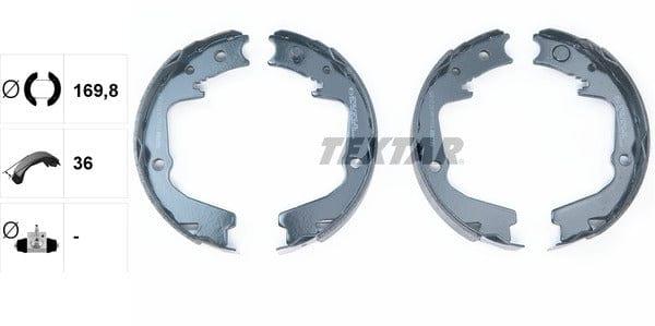 Textar Parking Brake Shoes Set Of 4 Fits Rear Axle 91080400 - image 4
