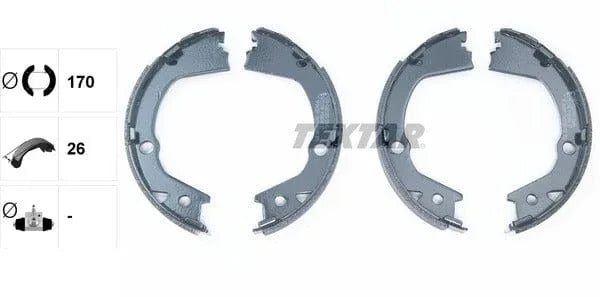 Textar Parking Brake Shoes Set Of 4 Fits Rear Axle 91080900 - image 4
