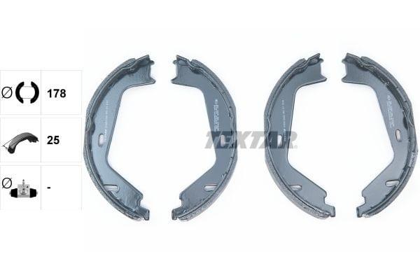 Textar Parking Brake Shoes Set Of 4 Fits Rear Axle 91081300 - image 3