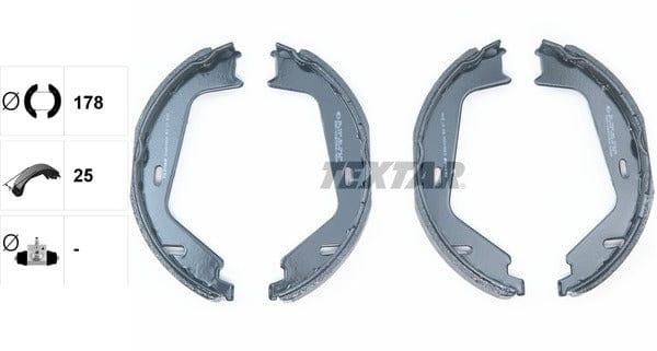 Textar Parking Brake Shoes Set Of 4 Fits Rear Axle 91081300 - image 4