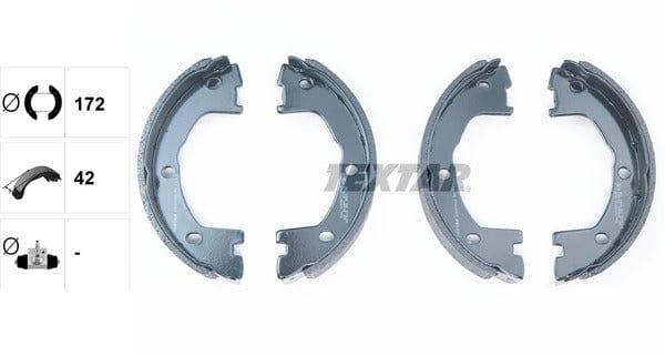 Textar Parking Brake Shoes Set Of 4 Fits Rear Axle 91081400 - image 4