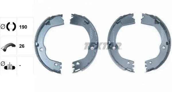 Textar Parking Brake Shoes Set Of 4 Fits Rear Axle 91082500 - image 4