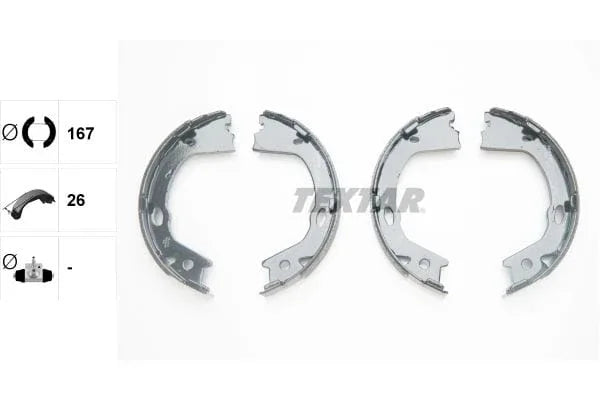 Textar Parking Brake Shoes Set Of 4 Fits Rear Axle 91082600 - image 3