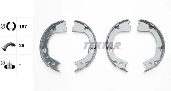 Textar Parking Brake Shoes Set Of 4 Fits Rear Axle 91082600 - image 4