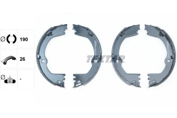 Textar Parking Brake Shoes Set Of 4 Fits Rear Axle 91082700 - image 3