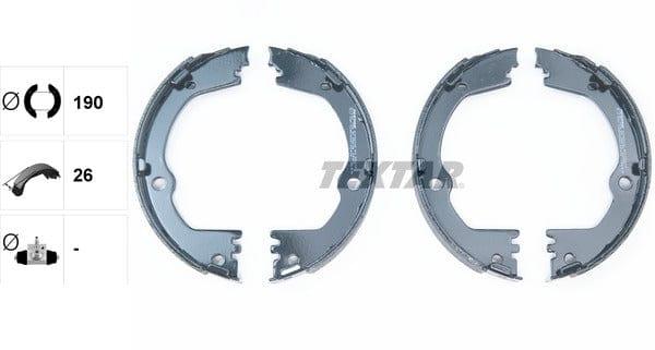 Textar Parking Brake Shoes Set Of 4 Fits Rear Axle 91082700 - image 4